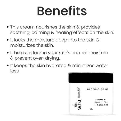SARA SKIN FOOD MASSAGE CREAM 400g massage cream from SARA BEAUTY