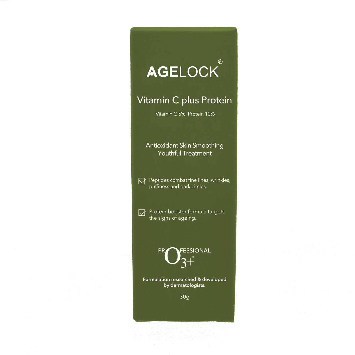 O3+ Agelock Vitamin C Protein Serum Antioxidant Anti-ageing Fine Lines & Wrinkle Removal Skin Smoothing for All Skin Types, 30g  from O3+
