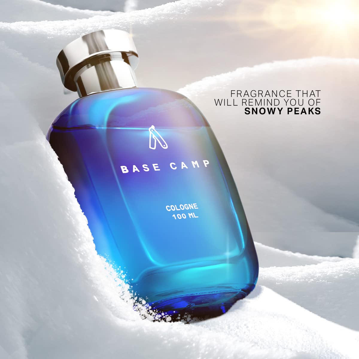 Ustraa Base Camp Cologne - 100 ml - Perfume for Men | Cool, Crisp Fragrance of the Mountains | Long-lasting | Zingy, Aquatic Notes with Fresh Masculine Fragrance perf from Ustraa