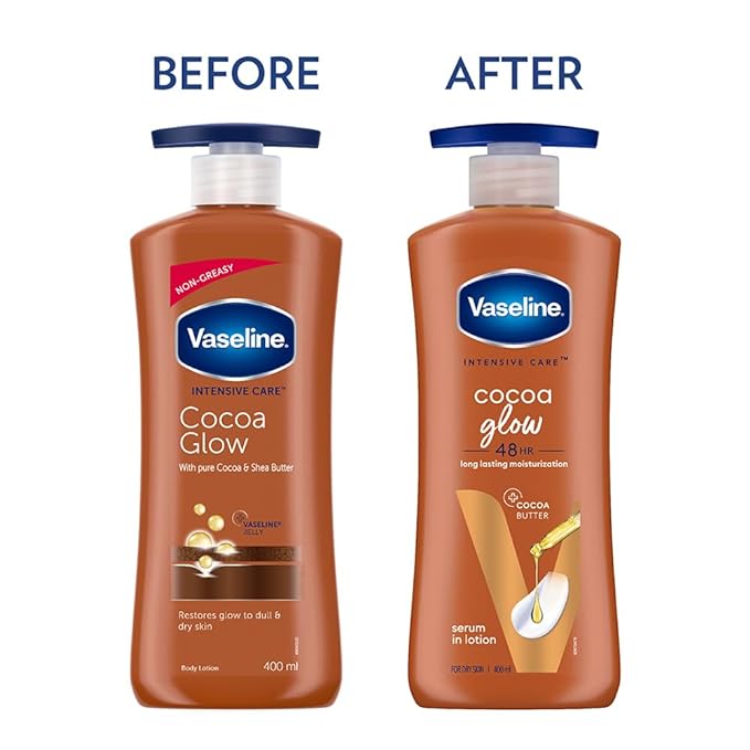 Vaseline Intensive Care Cocoa Glow Serum in Lotion with 100% Pure Cocoa & Shea Butter (400ml) body lotion from vaseline