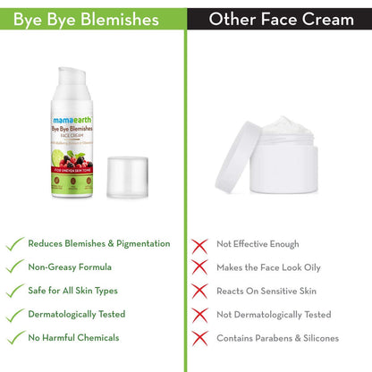 Mamaearth Bye Bye Blemishes Face Cream, For Pigmentation & Blemish Removal, With Mulberry Extract & Vitamin C - 30ml  from Mamaearth