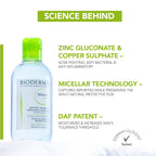 Bioderma Sébium H2O Purifying Micellar Cleansing Water and Makeup Removing Solution for Combination to Oily Skin 100 ml  from Bioderma