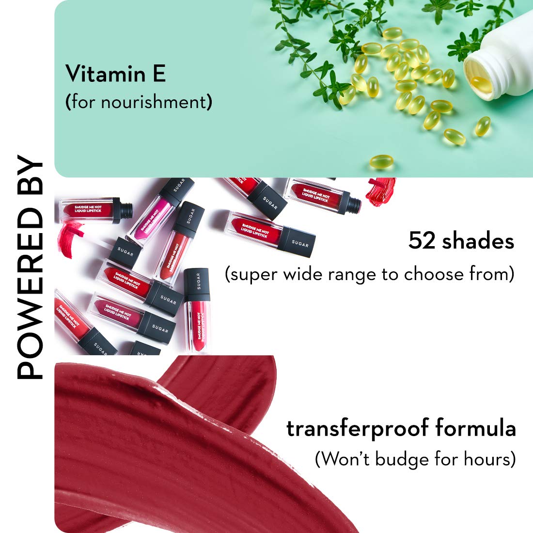 SUGAR Cosmetics Smudge Me Not Liquid Lipstick Matte Finish - 51 Fine Wine (Burgundy Red), Red, 4.5 ml  from SUGAR Cosmetics
