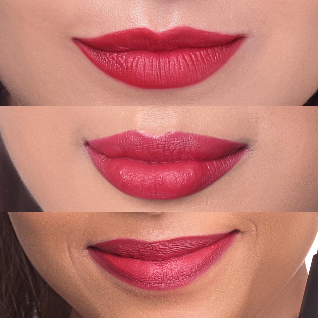 SUGAR Cosmetics Nothing Else Matter Longwear Matte Lipstick | Lasts Up To 8+ Hours| 100% Vegan | 3.5gm - 09 Royal Redding (Dark Red)  from SUGAR Cosmetics