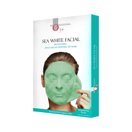 O3+ Sea White Brightening Facial Kit With Peel Off Mask Suitable For Normal To Oily Types (45g, Single Use Facial Kit)  from O3+