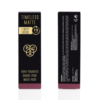 PAC Timeless Matte liquid lipstick Waterproof | Smudge & Transfer Proof Lipsticks for Women with Rose Oil | Long Lasting upto 12Hrs | High Pigmented Lip Color for All Skin Types | Berryliscous - 6.5ml  from PAC