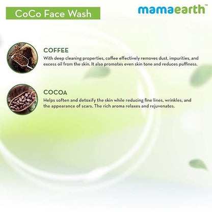 Mamaearth CoCo Face Wash for Women, with Coffee & Cocoa for Skin Awakening 100ml face Wash from mamaearth