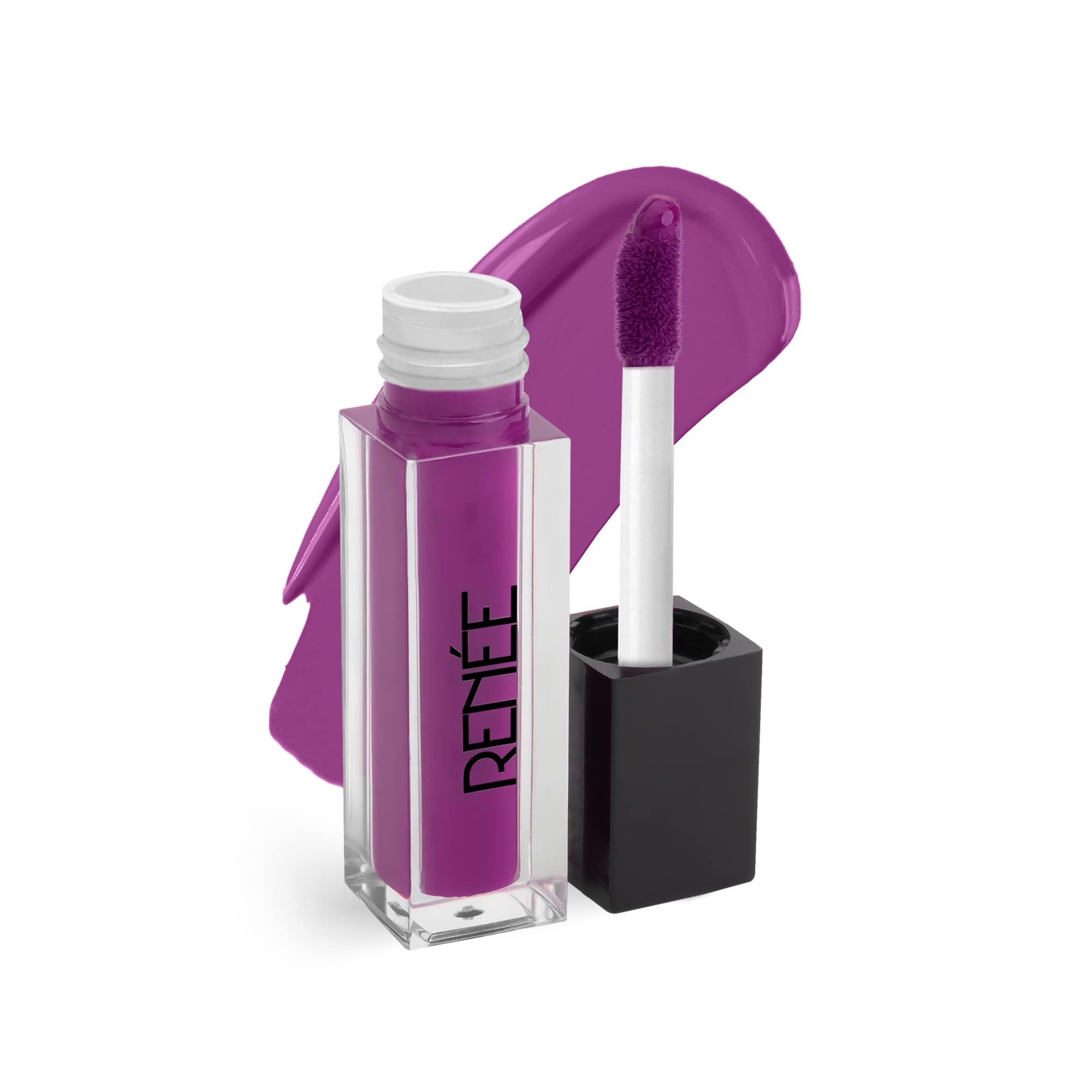RENEE Stay With Me Mini Matte Lip Color, Long Lasting, Non Transfer, Water & Smudge Proof, Light Weight Liquid Lipstick, Passion for Grape 2ml  from RENEE