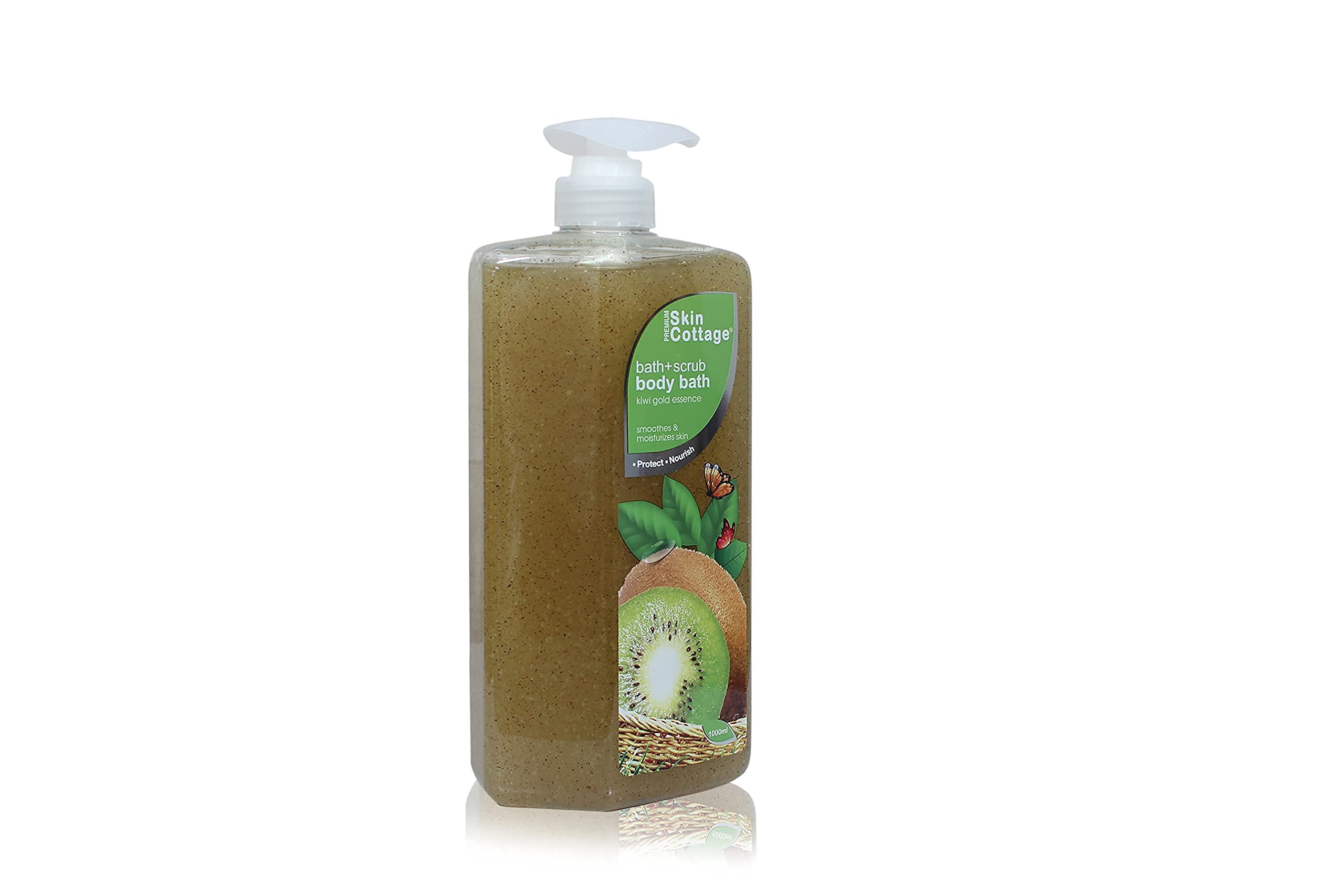 Skin Cottage Kiwi Gold Essence Bath Scrub - Exfoliating Body Wash with Apricot Kernel and Jojoba Beads (1000 ml )  from Skin Cottage