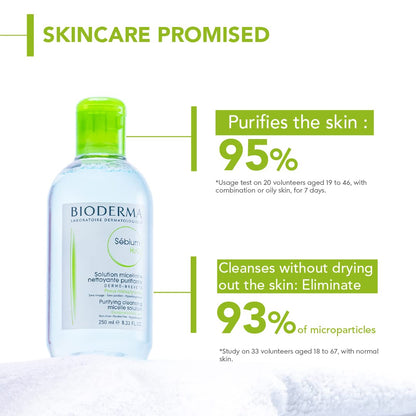 Bioderma Sébium H2O Purifying Micellar Cleansing Water and Makeup Removing Solution for Combination to Oily Skin 100 ml  from Bioderma
