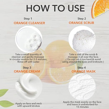 SARA Orange Facial Kit for Skin Cleansing & Brightening, 40gm | For Single Use facial Kits from SARA BEAUTY
