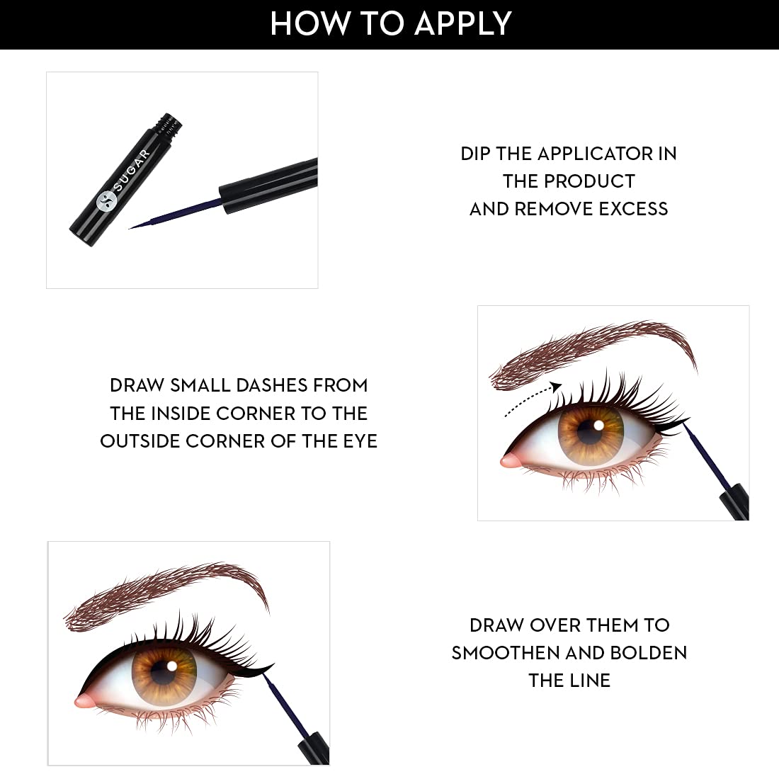 SUGAR Cosmetics Eye Told You So! Smudgeproof Eyeliner - 02 Blue Valentine (Midnight Blue) Intensely Pigmented Liquid, Sweat Proof, Moisture Resistant, Long Lasting, Matte Finish  from SUGAR Cosmetics
