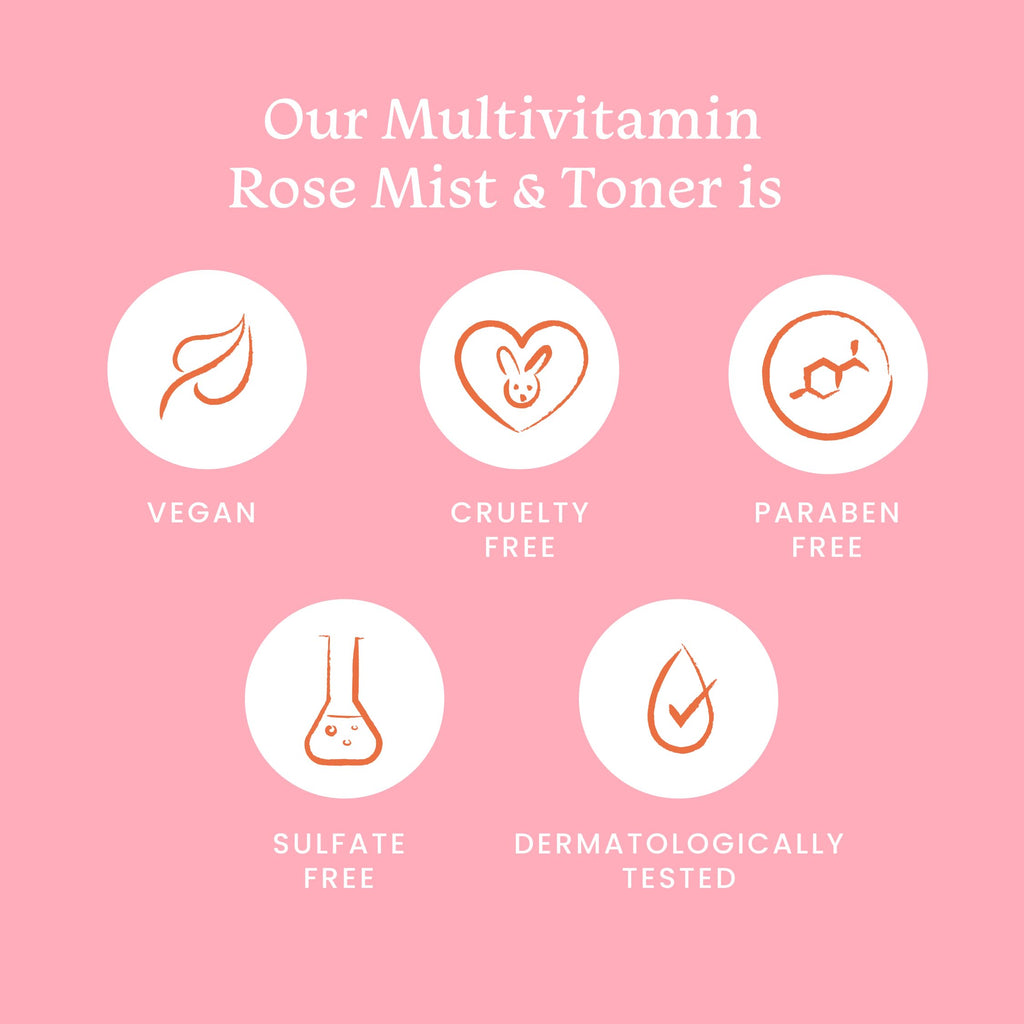 Foxtale Essentials Multivitamin Rose Mist & Toner with Niacinamide, Rose Extract, Vitamin C, Brightens and Hydrates Skin, Lightweight & Fast-Absorbing, For All Skin Types, Men & Women, 100 ml  from FoxTale