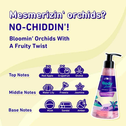 Plum BodyLovin' Orchid-You-Not Shower Gel | SLS-Free Body Wash For Women | Long Lasting Fresh Floral Fragrance | Aloe-Infused Nourishing Body Cleanser For Soft & Smooth Skin (240 ml)  from Plum