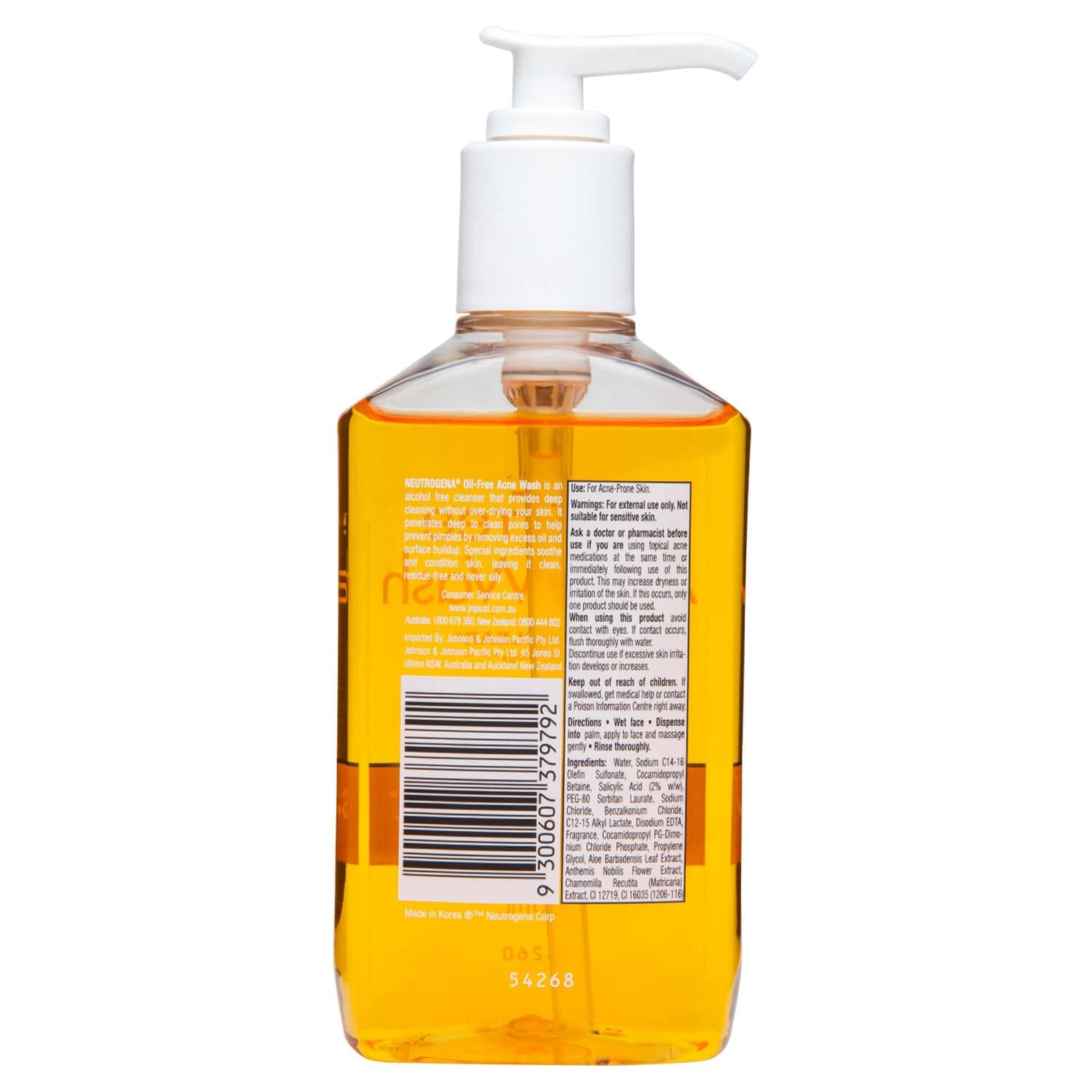 Neutrogena Oil Free Acne Wash | Deep Cleansing Face Wash with Salicylic Acid | Hydrating, Alcohol Free, Non Comedogenic & Dermatologically Tested | For Oily Acne Prone Skin | 175ml  from Neutrogena
