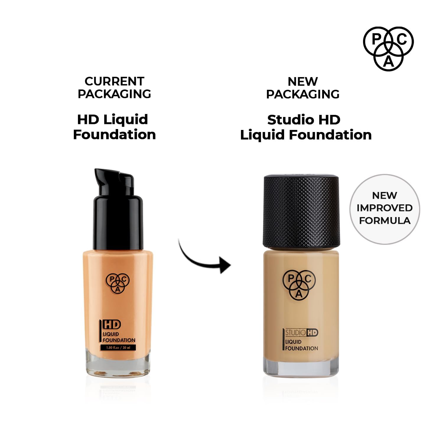PAC Studio HD Liquid Foundation, Light, Radiant, Luminous, Natural, All Skin Type (28 Ml)  from PAC