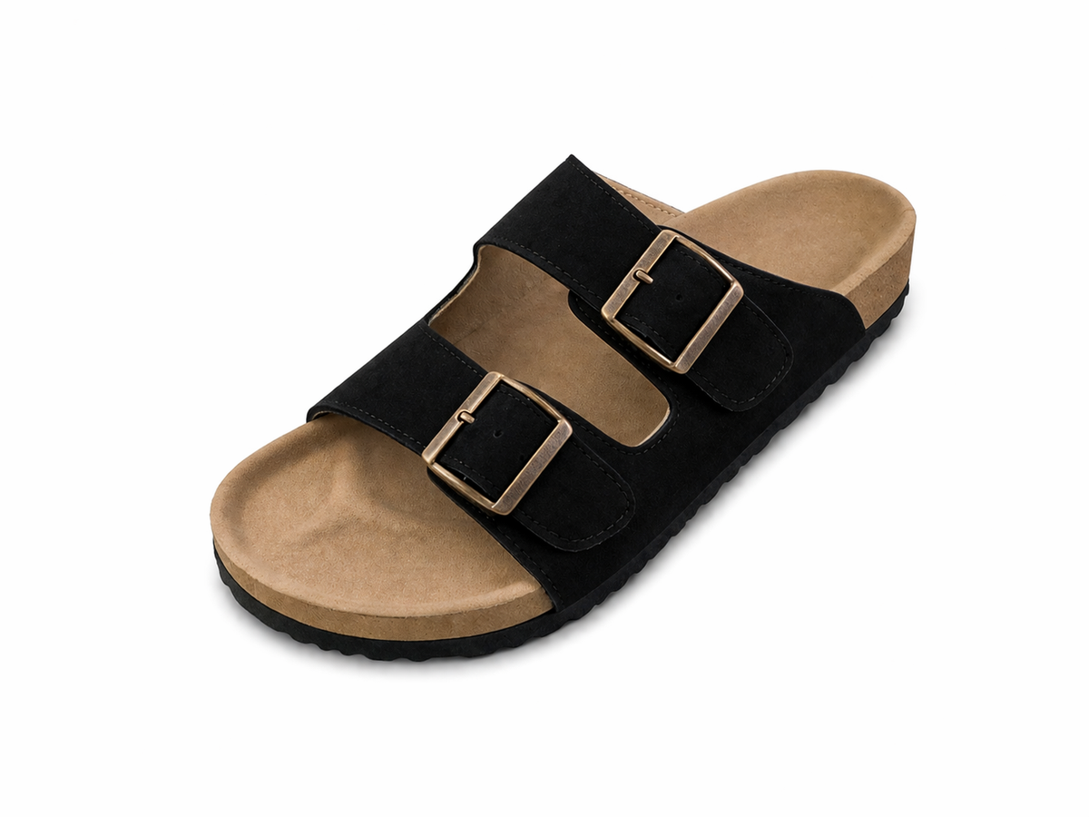 Trueman's London Men’s Double Strap Sandals | Vegan Leather
