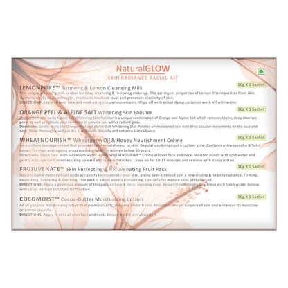Lotus Herbals Natural Glow Kit Skin Radiance Facial Kit, Pack of 1  from Lotus