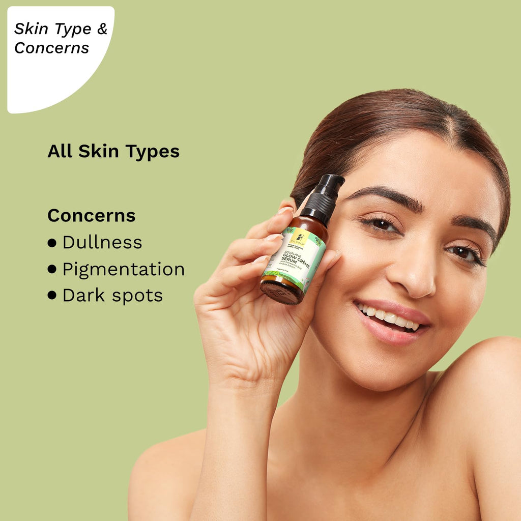PILGRIM Spanish Squalane 4% Niacinamide & 1% Alpha arbutin Glow Crème Serum | Face serum for glowing skin | Women & Men | All Skin types | 30 ml Face serum from pilgrim