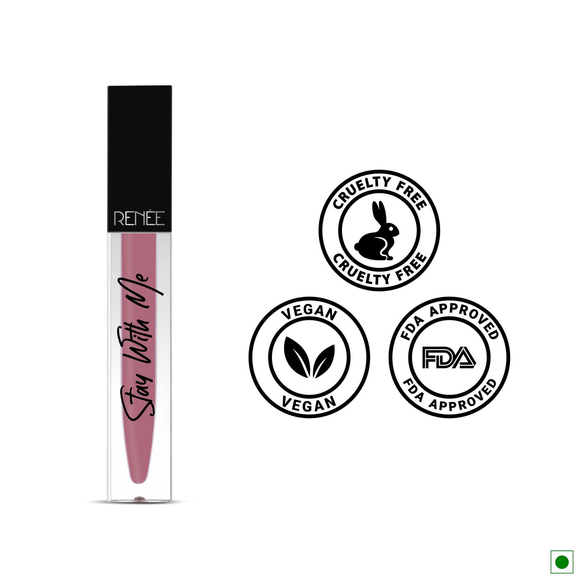 RENEE Stay With Me Matte Lip Color, Long Lasting, Non Transfer, Water & Smudge Proof, Light Weight Liquid Lipstick, Love of Lavender, 5ml  from RENEE