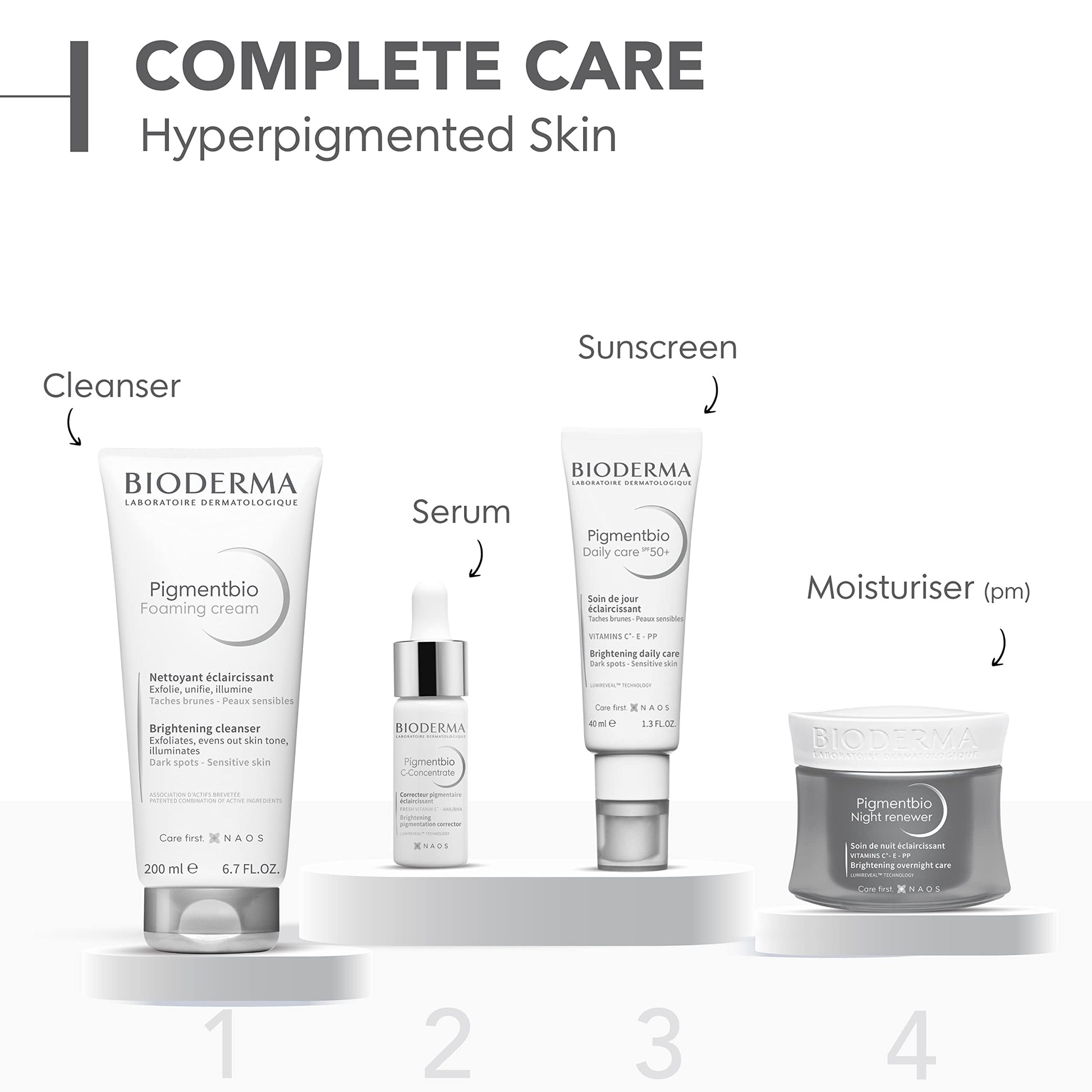 Bioderma Pigmentbio Foaming Cream Brightening Exfoliating Cleanser (Face & Body Wash) For Brightened Skin, 200 ml cleanser from Bioderma