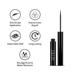 RENEE Extreme Stay Liquid Eyeliner 3x Black 4.5ml, Intense, Vibrant Color Payoff | One Swipe, Long Lasting, Matte, Waterproof, Smudge-proof All Day Shades | Infused With Castor Oil - Vegan