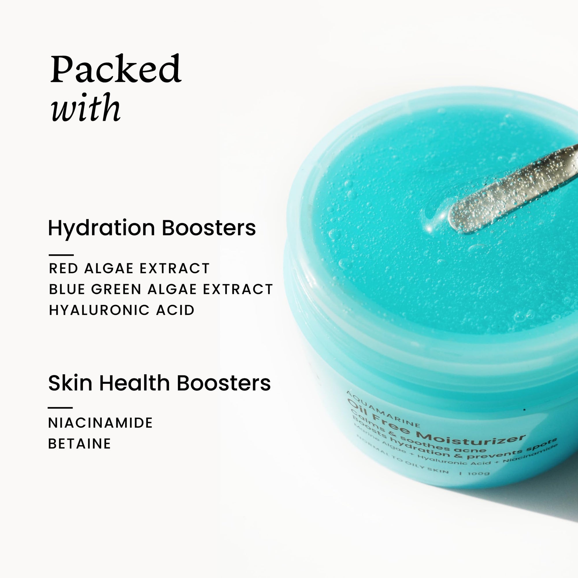 Foxtale Oil-Free Gel Moisturizer for Face | Hyaluronic Acid, Niacinamide, Betaine, Marine Algae| Boosts Hydration, Brightens Skin, Soothes Acne| Lightweight for Oily, Acne-Prone Skin |Men & Women-100g  from FoxTale
