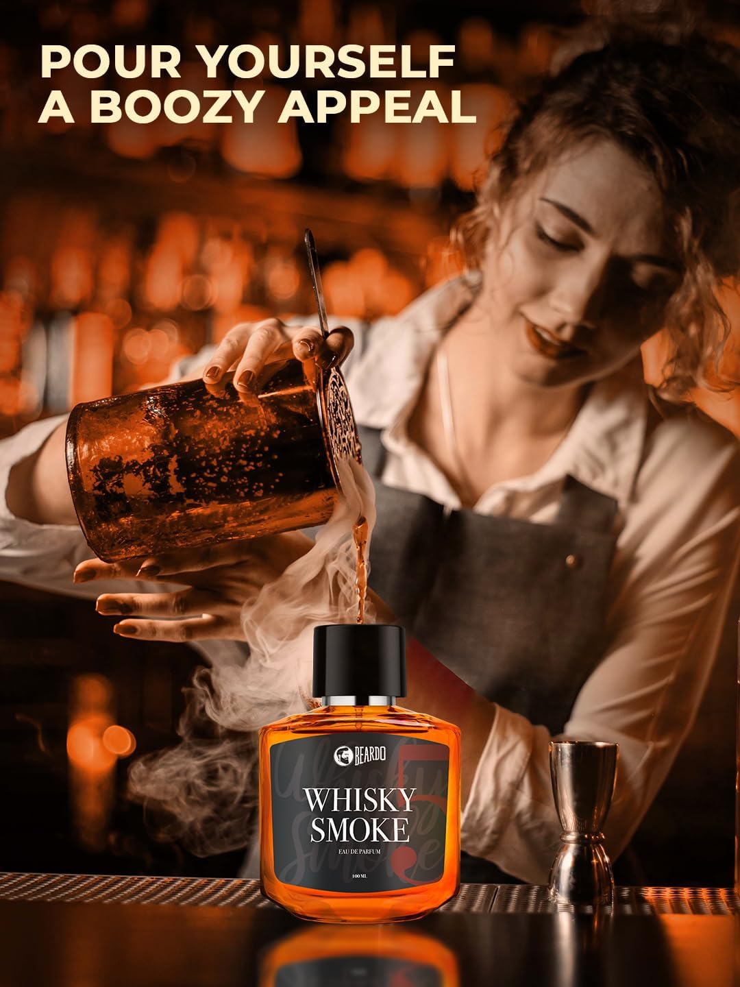 Beardo Whisky Smoke Perfume for Men, 100ml | Spicy, Woody - Oudh Scent Eau De Parfum | Long Lasting Mens Perfume | Best Date Night Fragrance Body Spray for Men perfume from BEARDO