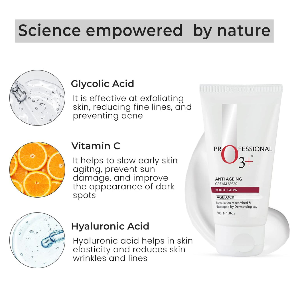 O3+ Dermal Zone Anti Ageing Cream SPF-60,50ml  from O3+