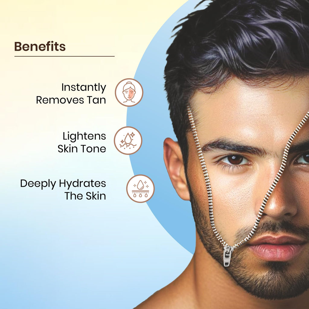 Ozone D-Tan Facial Cleanser | Tan Removal & Uneven Skin Tone | Enriched with Cucumber, Shea Butter & Milk | All Skin Types | For Men & Women | Tan removal for face & body