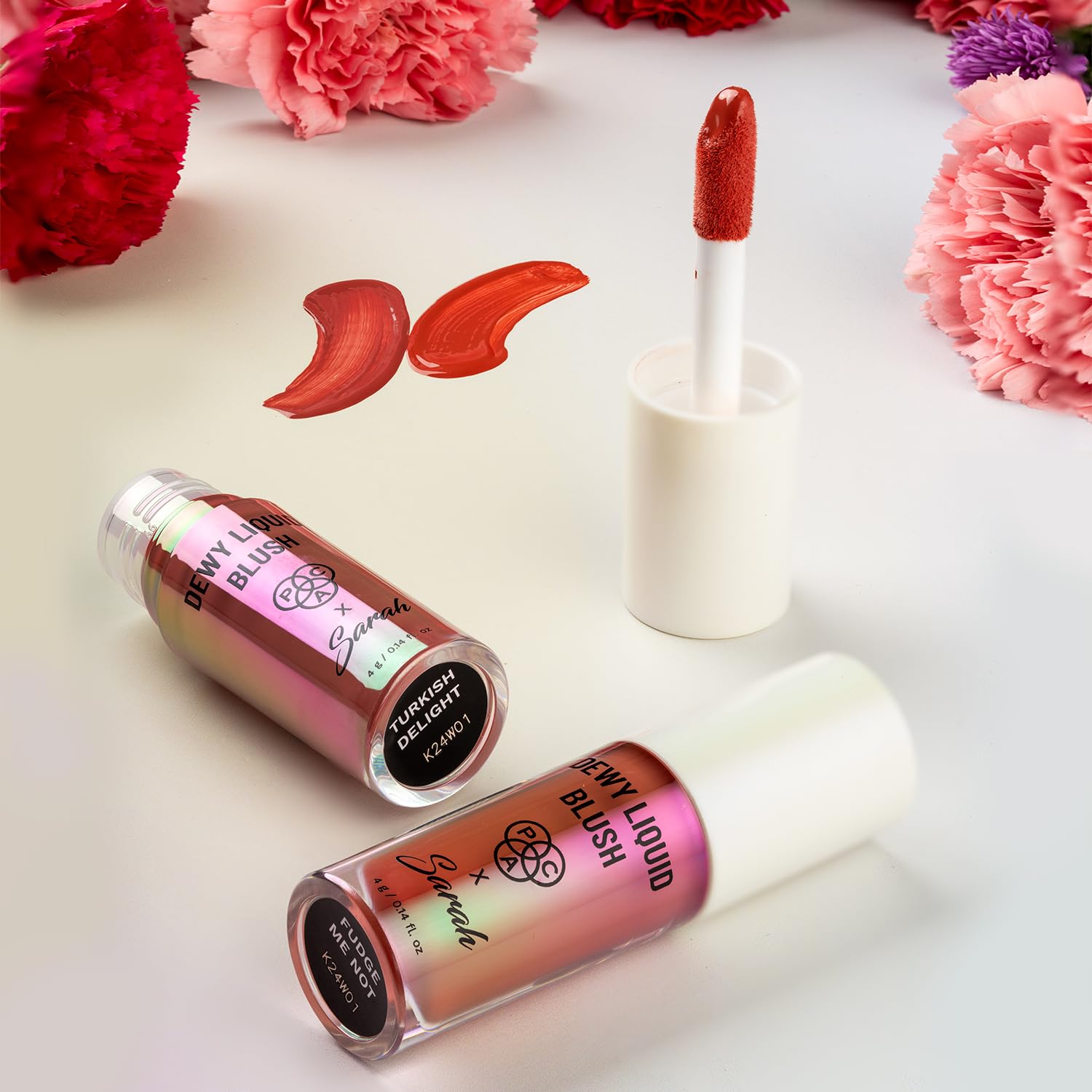 PAC X Sarah Dewy Liquid Blush (Fudge Me Not) for Face Makeup | Long-Lasting & Lightweight Liquid for Dewy Glow | Blendable & Buildable Coverage | Cruelty-Free & Vegan | Dermatologist-Tested Formula  from PAC