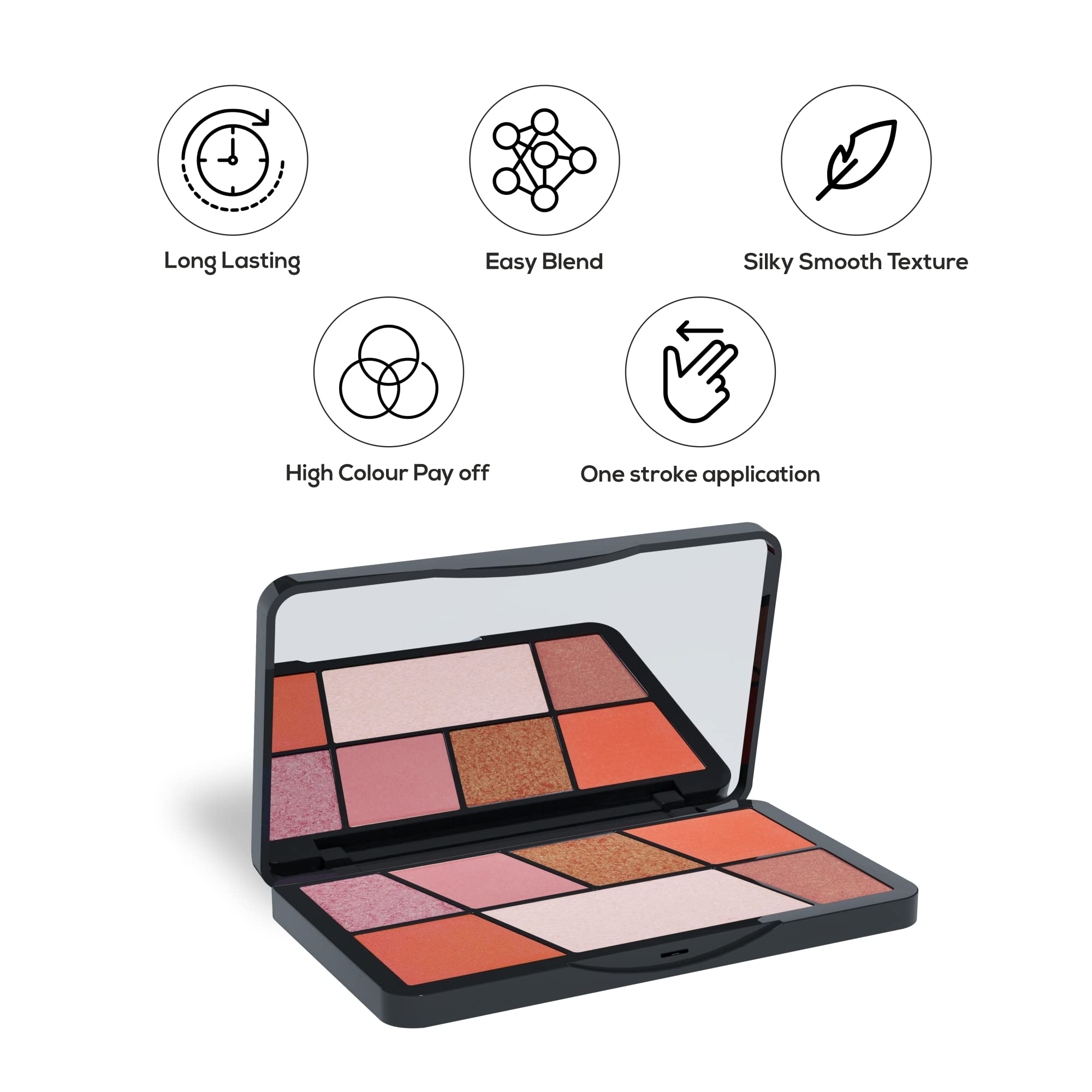 RENEE Eyeshadow Palette, Long Lasting, High Pigmented Multicolor Eye Makeup with Mattes & Shimmers, Bloom Hour, 15gm  from RENEE