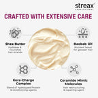 Streax Professional Canvoline Straightening Post Care Conditioner for Women's | Enriched with KeraCharge Complex | Anti Frizzy & Hair Breakage | Tangle Free Hair | Sulphate & Paraben free | 240 gm conditioner from strex