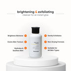 Minimalist 7% ALA + Glycolic Brightening Face Wash | Cleanser with ALA For Glowing Skin, AHA for Exfoliation and Vitamin B5 For Hydration | Sulphate-free | Fragrance-free | For Women & Men | 100 ml