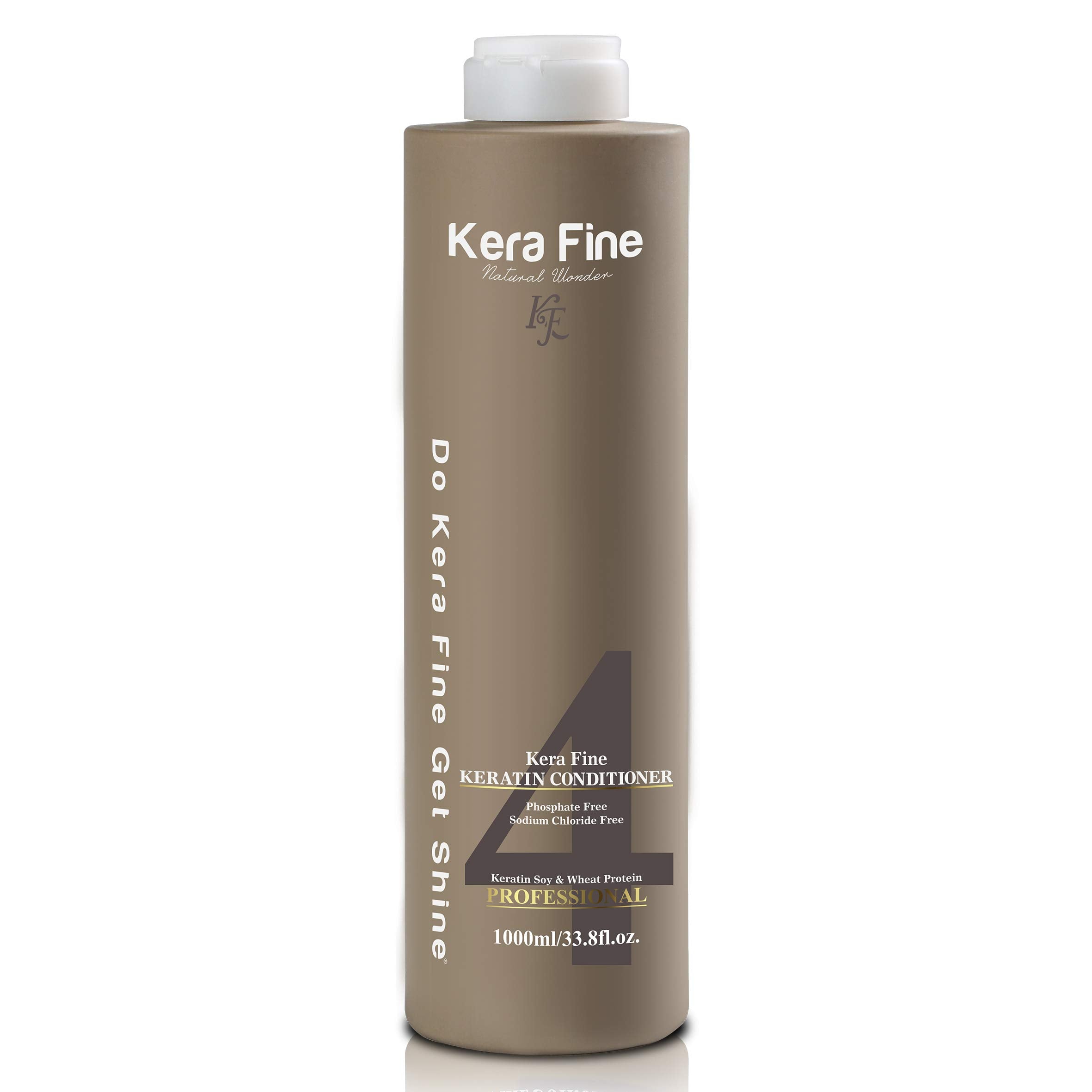 KERA FINE KERATIN CONDITIONER | 1000ML | SALFATES FREE | PARABEN FREE | PHOSPHATE FREE, SODIUM CHLORIDE FREE | KERATIN SOY & WHEAT PROTEIN | PROFESSIONAL USE  from KERA FINE KF