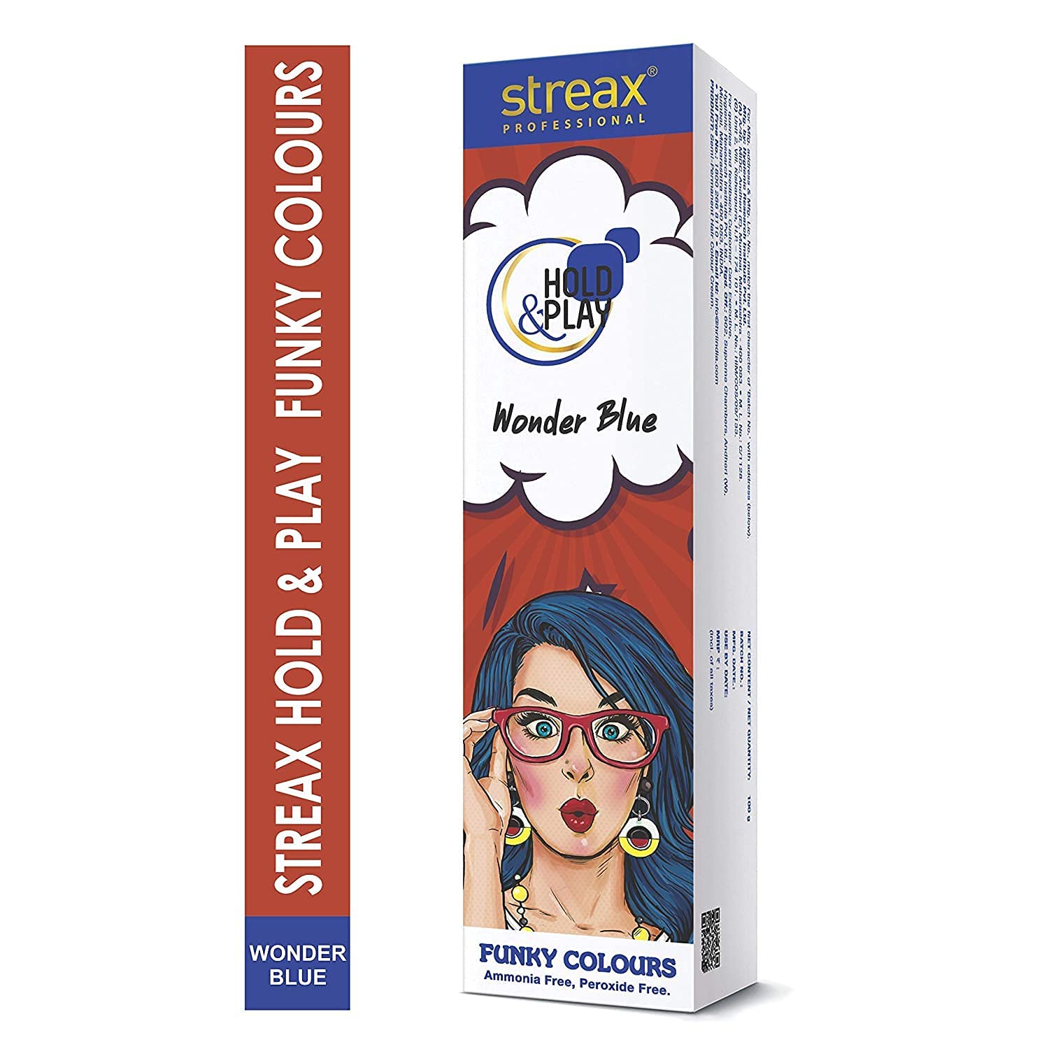 Streax Professional Hold & Play Funky Colour 100g (Wonder Blue)  from Streax