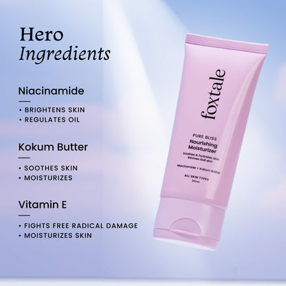 Foxtale Nourishing Face Moisturizer with Niacinamide for 24 Hr Hydration, Lightweight & Non-Sticky, For Soft & Glowing Skin, Men & Women, All Skin Types, 50 ml  from FoxTale