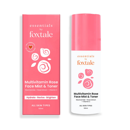 Foxtale Essentials Multivitamin Rose Mist & Toner with Niacinamide, Rose Extract, Vitamin C, Brightens and Hydrates Skin, Lightweight & Fast-Absorbing, For All Skin Types, Men & Women, 100 ml  from FoxTale