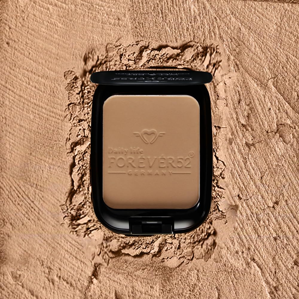 Forever52 Daily Dual Wet And Dry Full- Coverage Natural Compact With Sponge And Mirror For All Skin Types (12G, Honey)  from Forever52