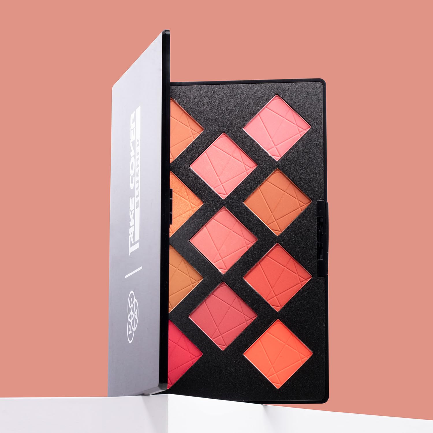 PAC Take Cover Blusher X11 | Long Lasting, Matte HD Finish Face Palette | 11 Lightweight Natural Shades with Highlighter, Shimmer Blush & Bronzer | Highly Pigmented & Blendable for All Skin Type - 6g  from PAC