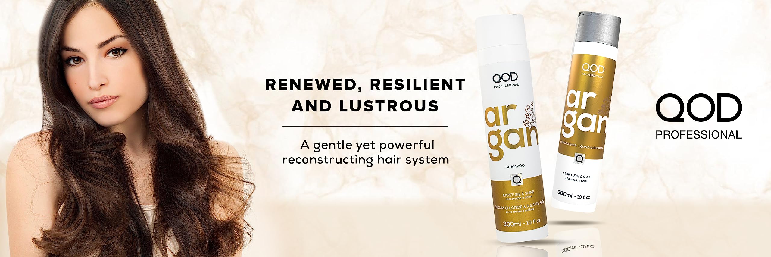 QOD Professional Argan Shampoo & Conditioner – 300ml (Combo of 2) | Sulphate free | Sodium Chloride free  from QOD