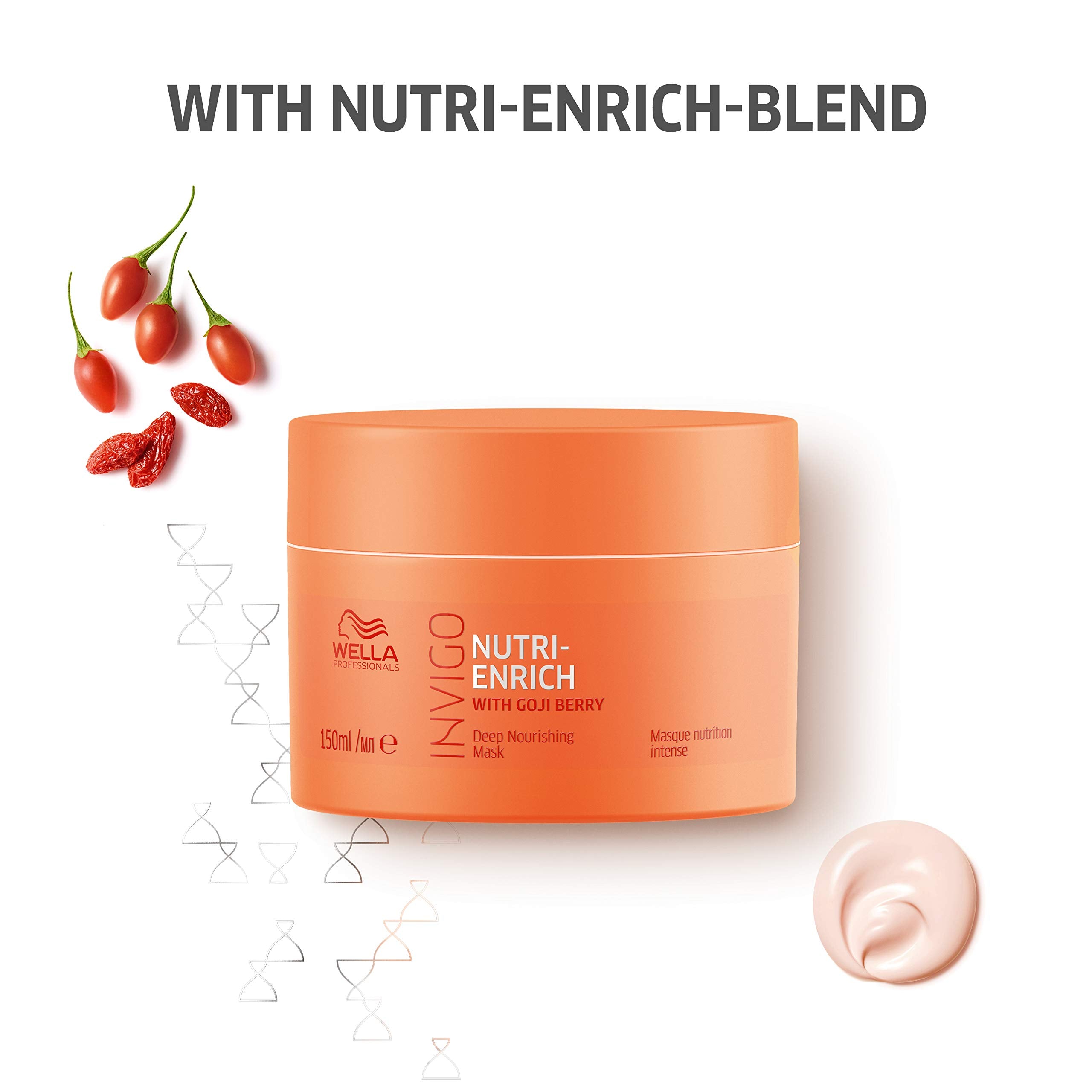 WELLA Professionals Invigo Nutri Enrich Deep Nourishing Mask (For Dry And Damaged Hair) 150 Ml And Shampoo (For Dry And Damaged Hair) 250 Ml Combo,2 Count  from WELLA