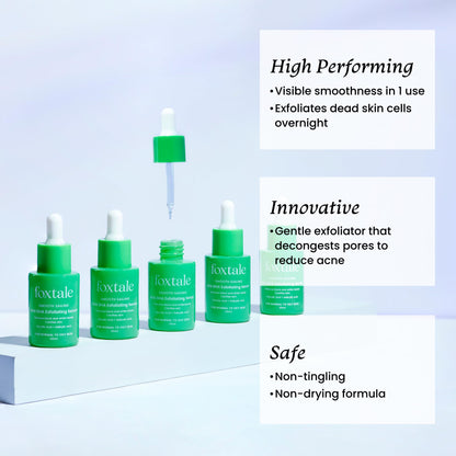 Foxtale 2% Salicylic Acid Serum for Acne, Blackheads, Open Pores, Dark Spots| 2% Glycolic Acid, Niacinamide| Reduces Excess Oil, Bumpy Texture| Exfoliating for Oily, Acne-Prone Skin| Men, Women- 30 ml  from FoxTale