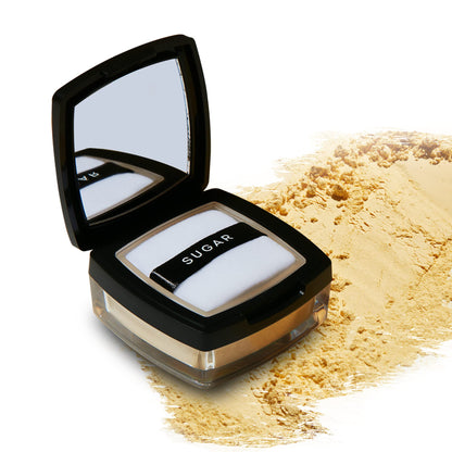 SUGAR Cosmetics All Set To Go Banana Powder | Setting Powder for Mattified Skin | Oil-Controlling & Smooth Application | 7gm  from SUGAR Cosmetics