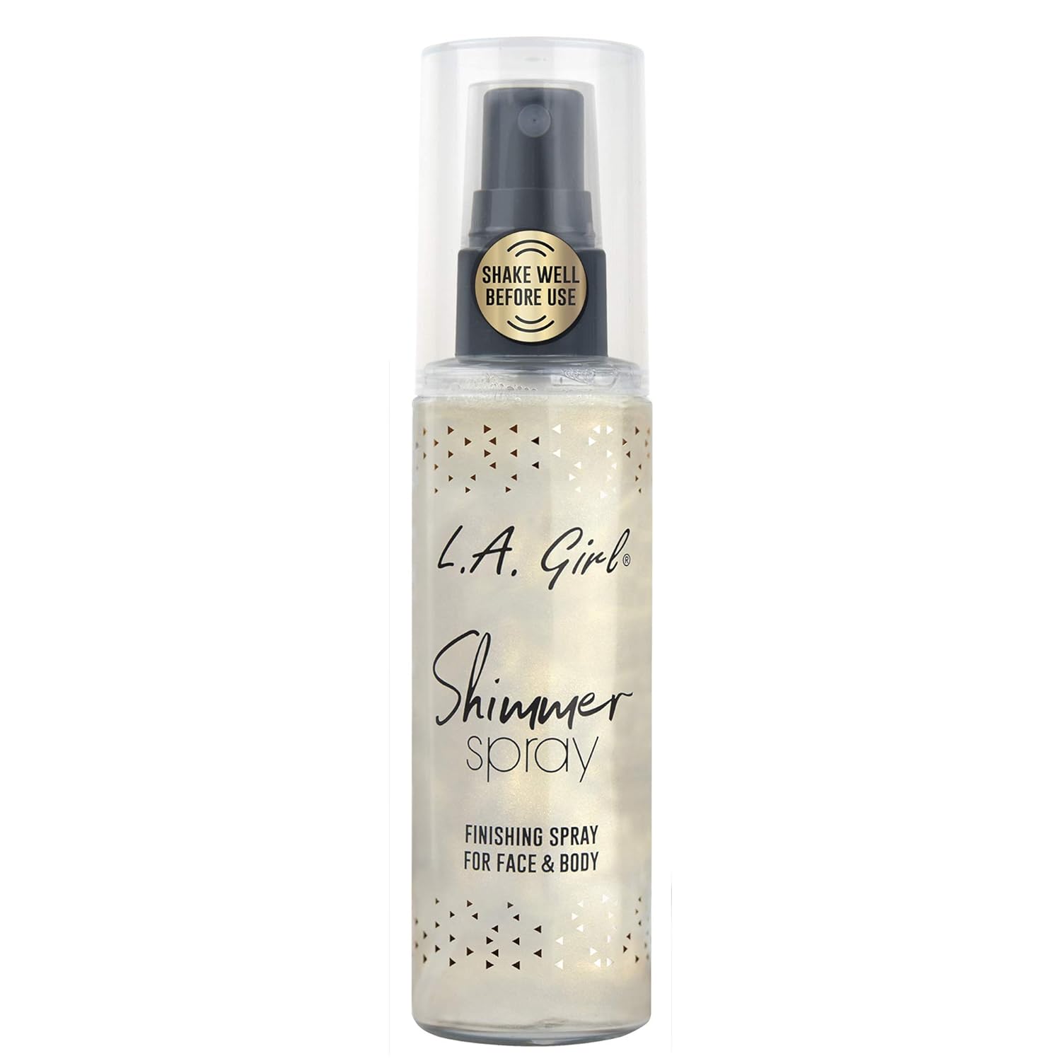 L.A Girl Gold Shimmer Finishing Spray for Face and Body, Brightening & Illuminating Glow, Infused with Pearlescent Shimmer, Specially Formulated for Glowing Skin, Setting Spray for Makeup - 80ml Finishing spray from L.A Girls