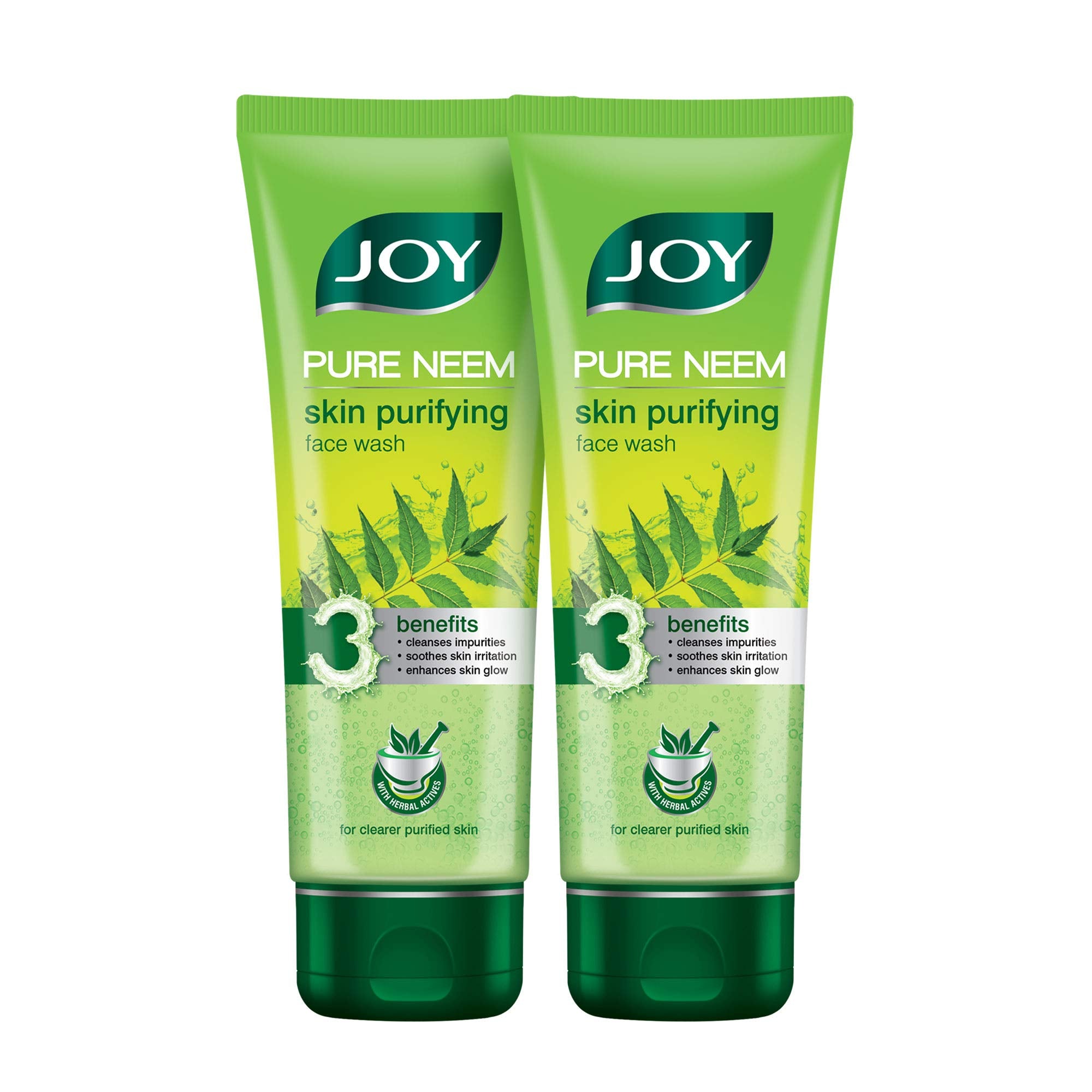 Joy Natural Skin Purifying Neem Face Wash for Acne & Pimples (2X100ml) | Removes Impurities & Reveals Natural Glow | For All Skin Types, Men & Women  from JOY