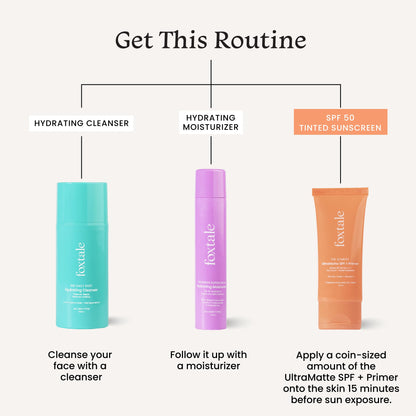 Foxtale Tinted Sunscreen SPF 50 PA++++ & Primer | Shade 2 | Vitamin E | Water Resistant with Dry-Touch Finish | No White Cast | Blurs Out Pores - 50ml  from FoxTale