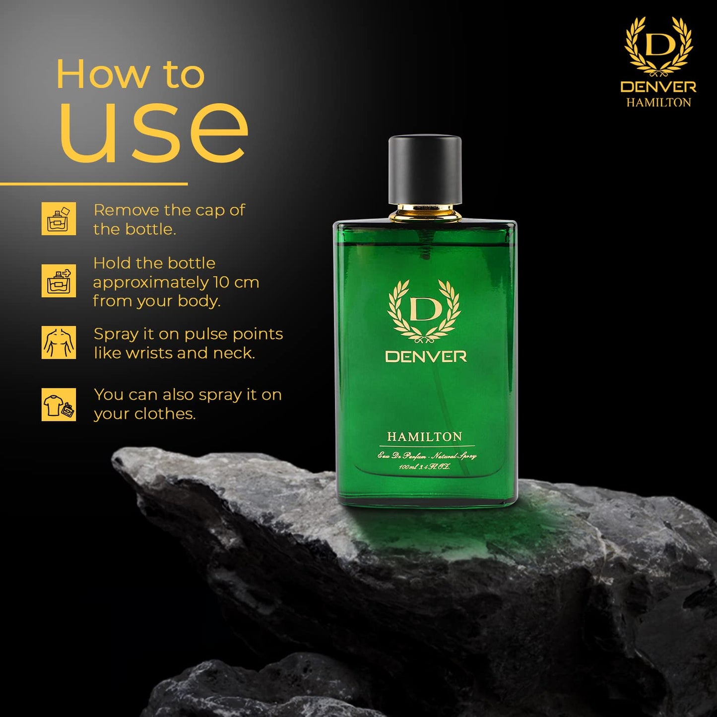 DENVER Hamilton Perfume - 100ML | Long Lasting Perfume Body Scent for Men  from Denver