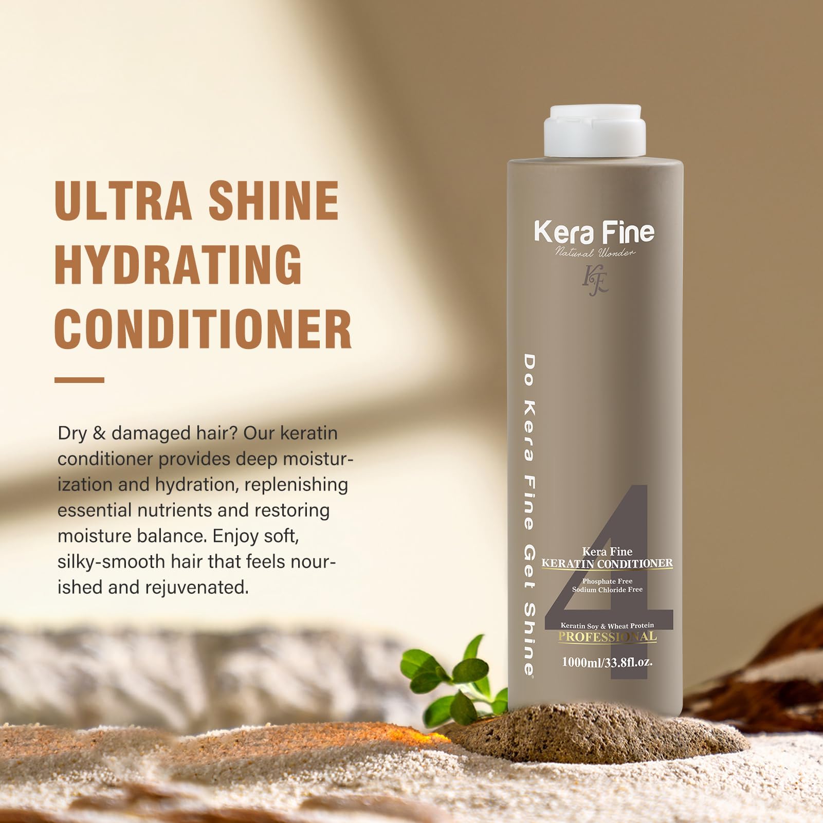 KERA FINE KERATIN CONDITIONER | 1000ML | SALFATES FREE | PARABEN FREE | PHOSPHATE FREE, SODIUM CHLORIDE FREE | KERATIN SOY & WHEAT PROTEIN | PROFESSIONAL USE  from KERA FINE KF