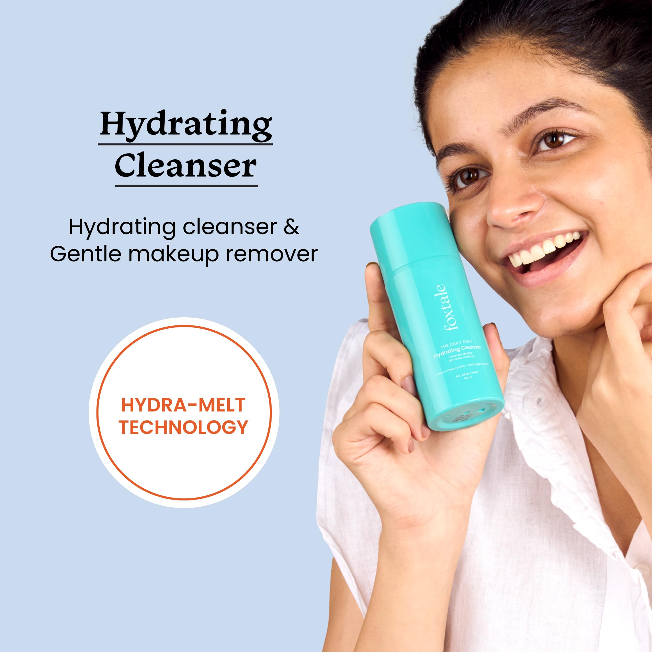Foxtale Hydrating Face Wash with Hyaluronic Acid, Vitamin B5 for Women, Men | Pore Cleansing | Dirt Control | Makeup Remover | Cleanser For All Skin Types - 100 ml  from FoxTale